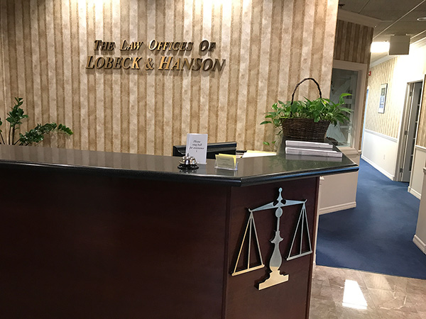law offices of lobeck and hanson front desk