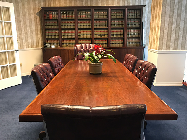 law offices of lobeck and hanson meeting desk